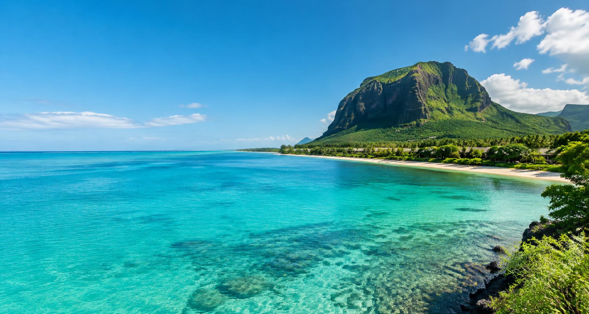 Le Morne et le lagon de l’île Maurice